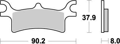 Moto-master Racing Atv Bremseklodser Sintrede Metal - Bag