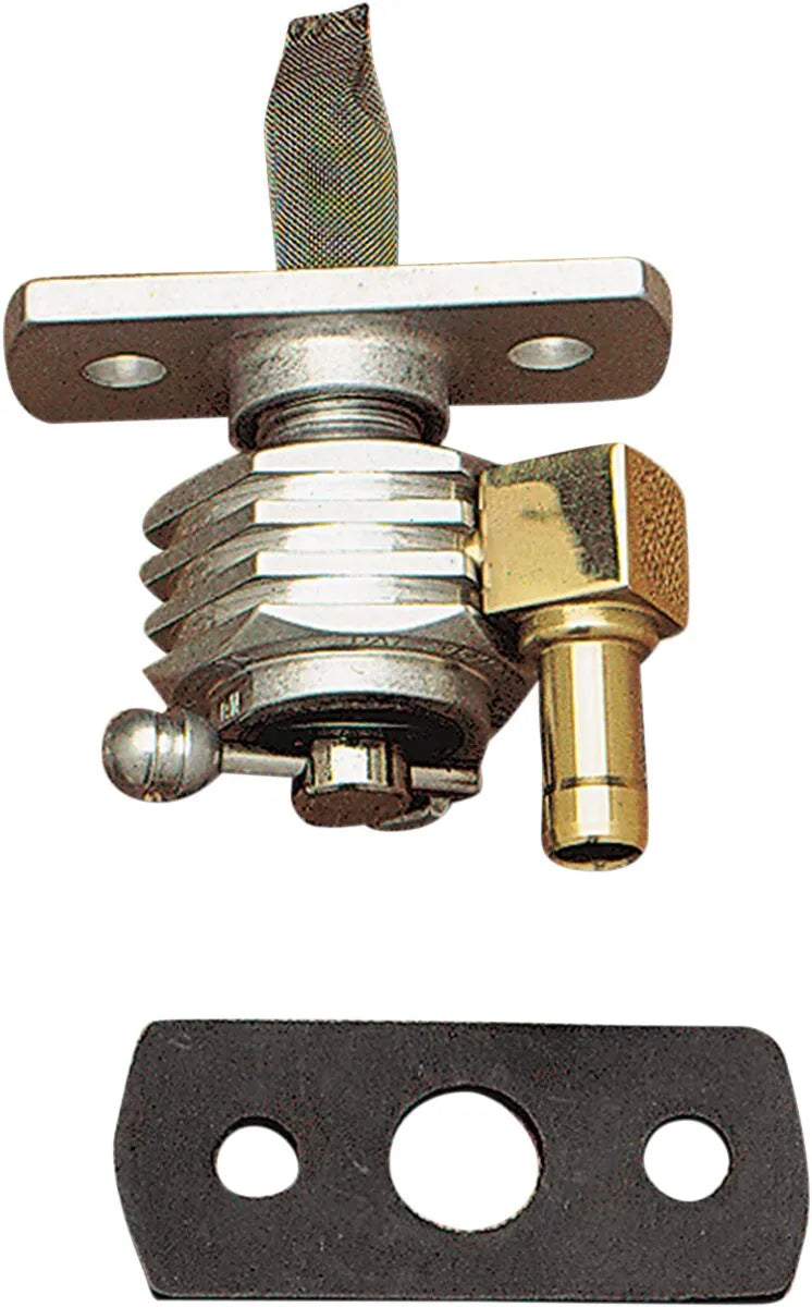 Pingel Power-Flo Fuel Valve 1/4" NPT 90° Silver for Honda CR 125