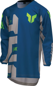 Thor Youth Launchmode Forge Jersey - Blue, Gray, Fluorescent Yellow