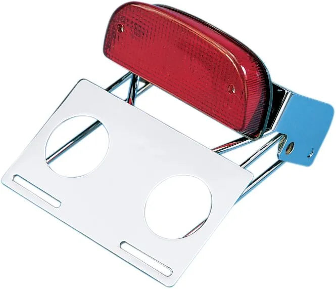 Drag Specialties Taillight - Chrome Bracket & Half-moon Light