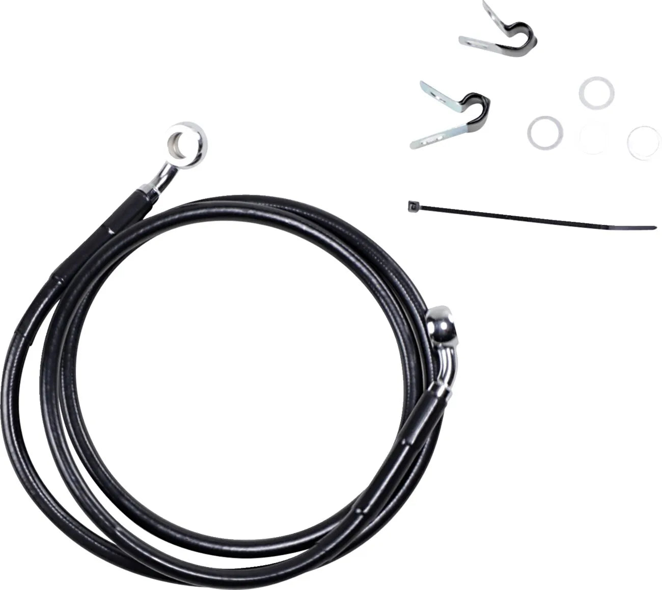 Drag Specialties Forlænget bremseslange kit 49.75" Black