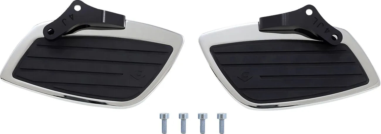 Cobra Swept Floorboard Kit - Chrome/black
