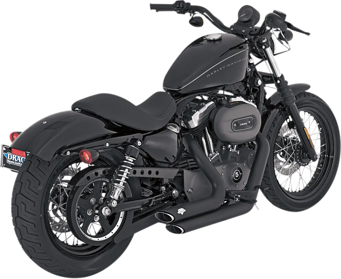Vance & Hines Shortshots Staggered Exhaust System Black