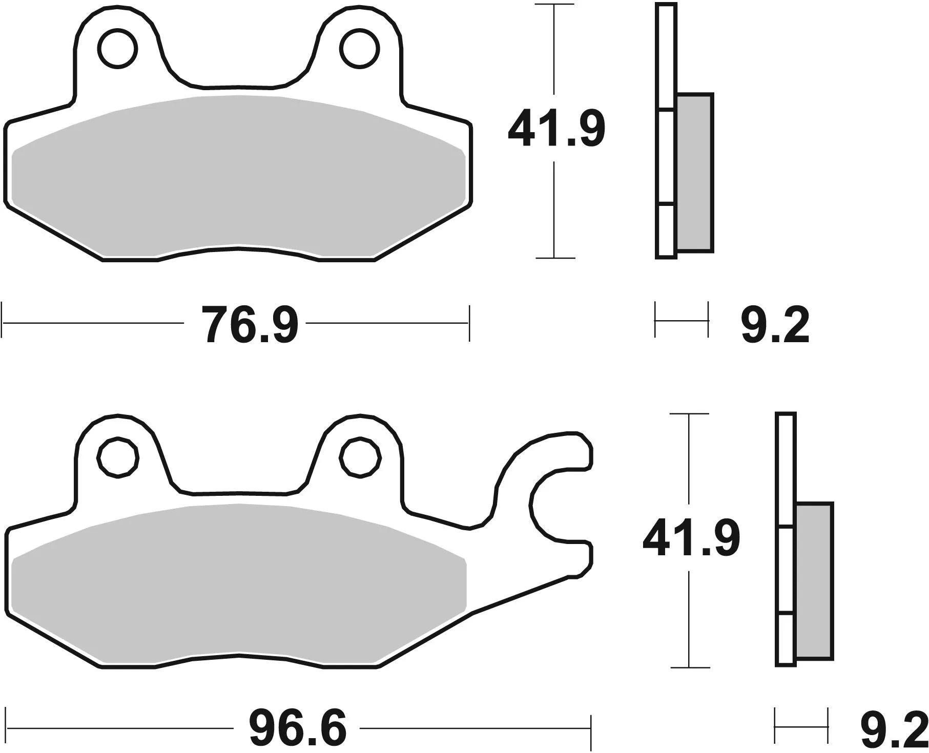 Sbs Hf Street Ceramic Bremseklodser - Organisk Udskiftning