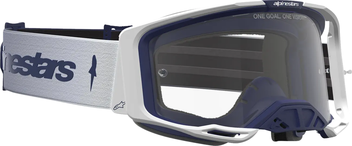 Alpinestars Vision 8 Goggles Amber White/Navy/Clear