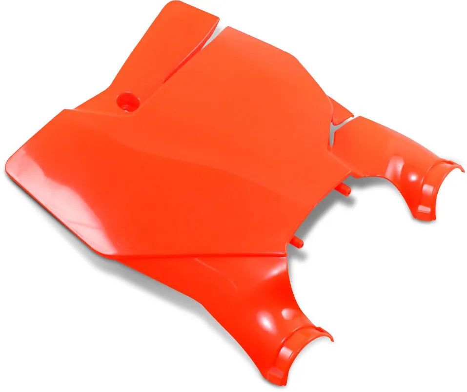 Ufo Stadium Number Plate With Fork Guards Fluorescent Orange