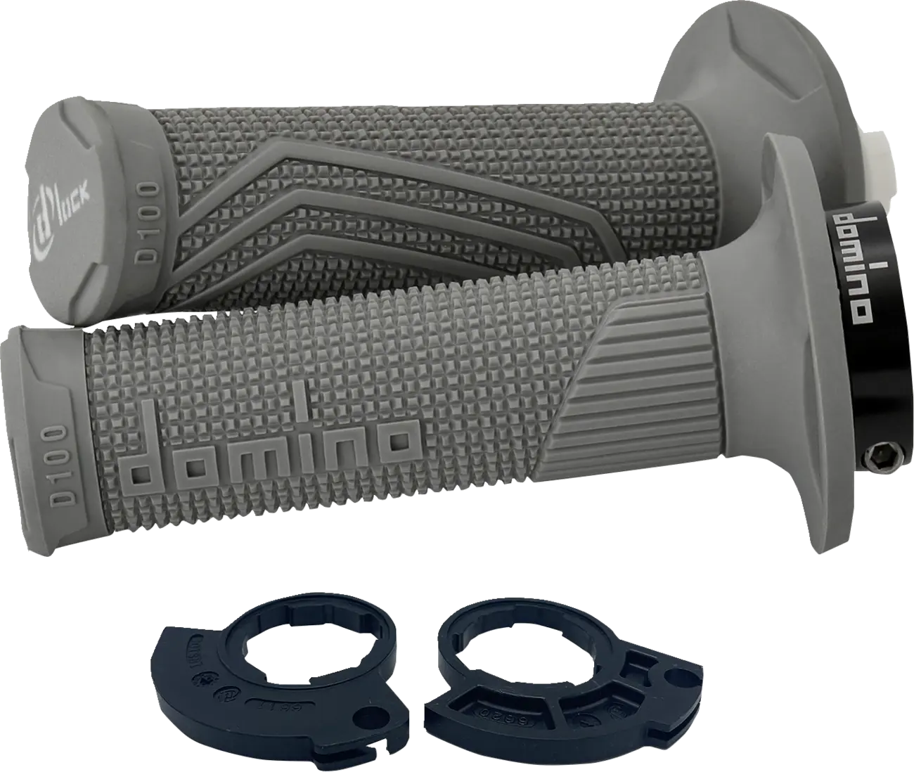 Domino D100 D-lock Grips - 7/8" Gray