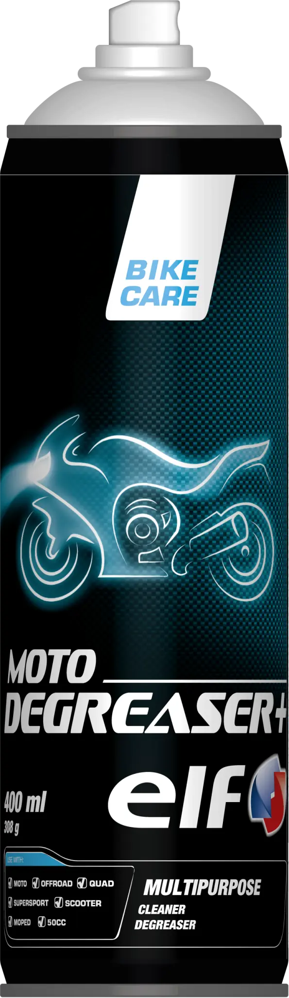 Elf Moto Degreaser+ Cleaner 400ml Aerosol Spray