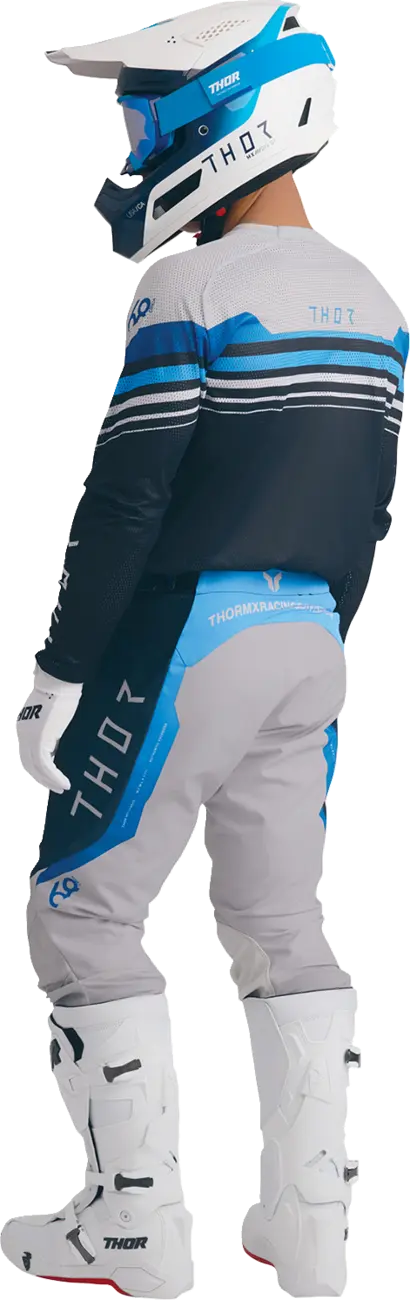 Thor Launchmode Air Raptor Racewear Pants - Light Blue/Gray/Midnight Blue