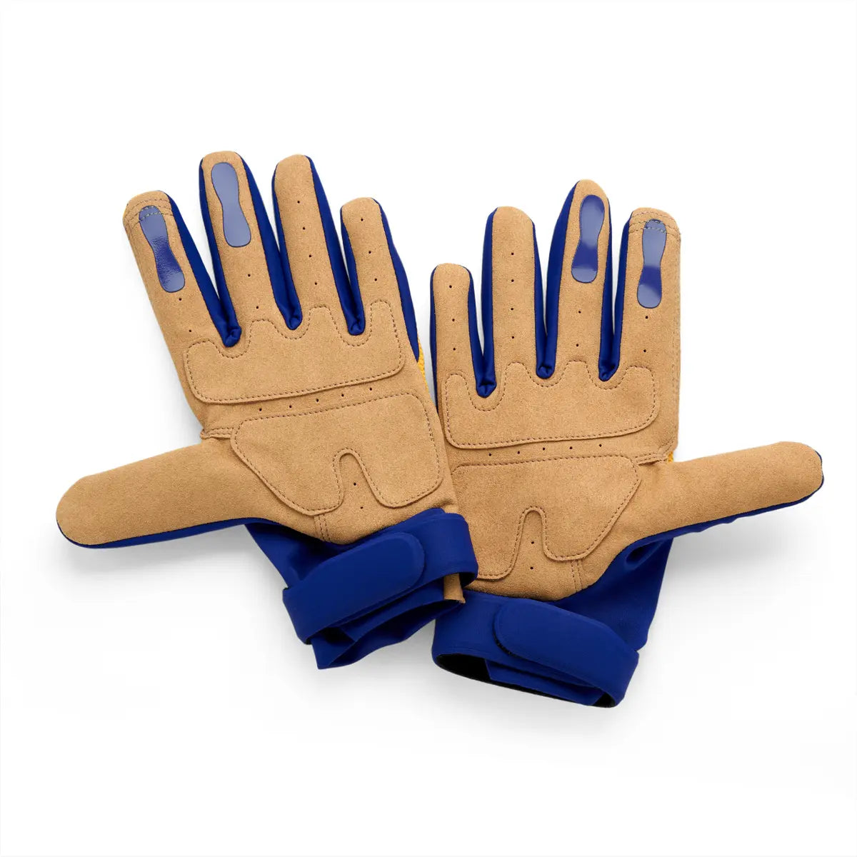 100% Langdale Gloves - Blue/White/Yellow/Light Brown