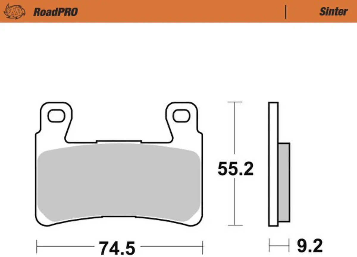 Moto-Master RoadPro Sintered Metal Heavy Duty Brake Pads