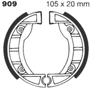 EBC Standard Bremsesko - Organic Base Sæt - Foran