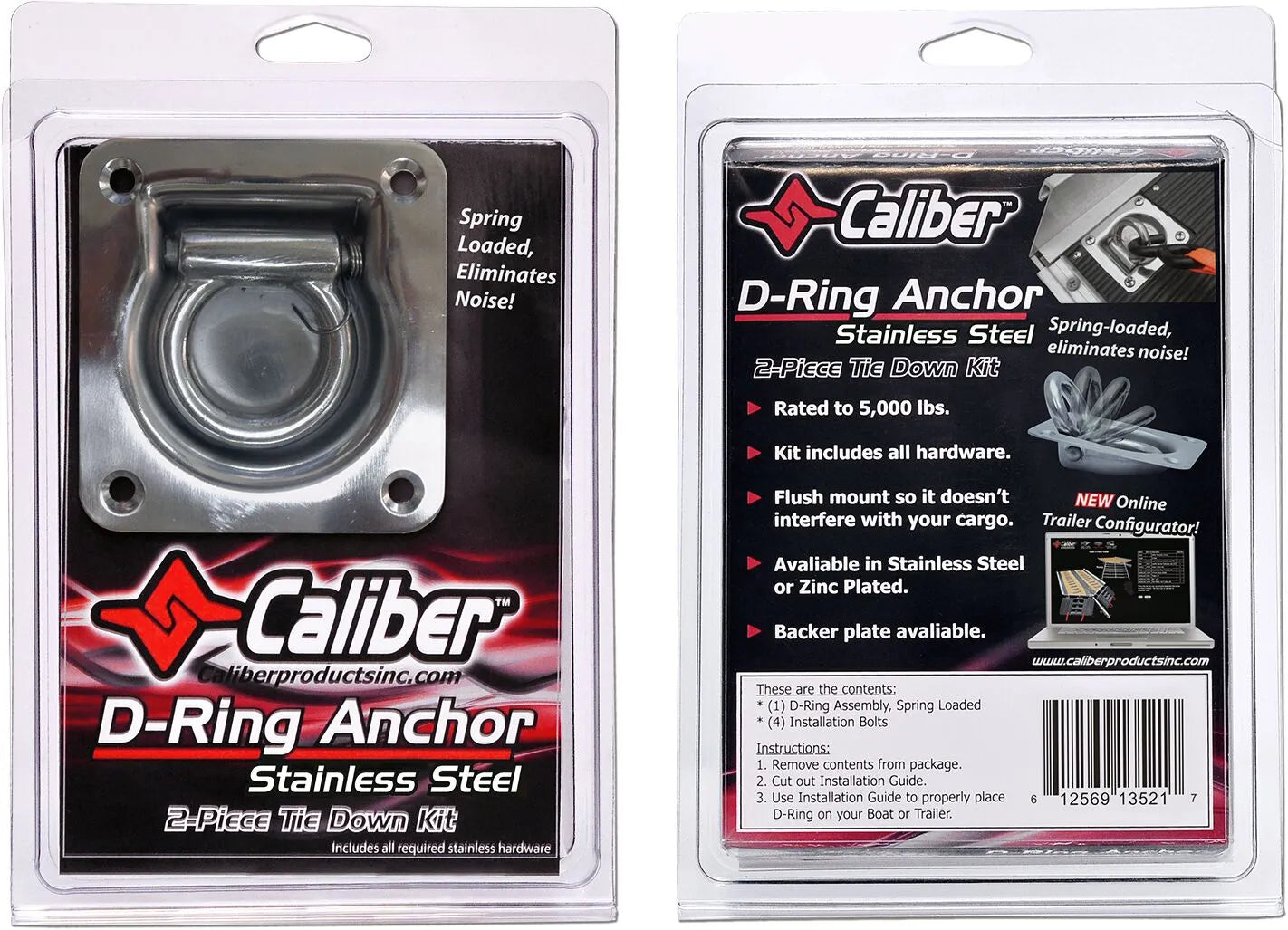 Caliber D-ring Anchor Kits For Cargo Management