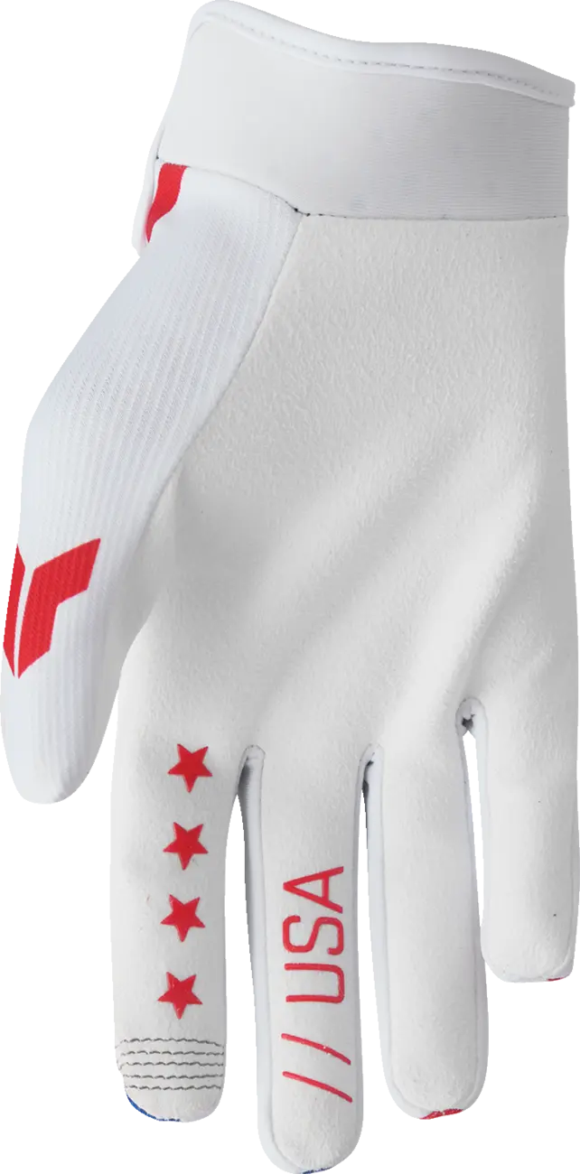 Thor Launchmode Patriot Youth Gloves Red White Blue