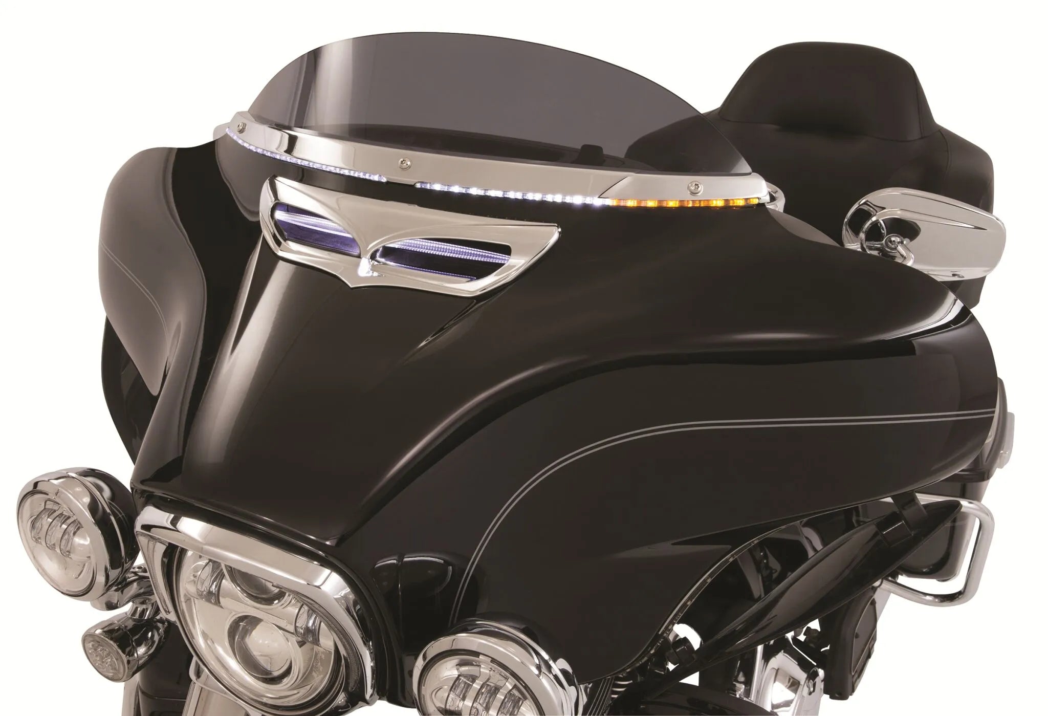 Ciro Steel Windshield Trim For Harley-davidson