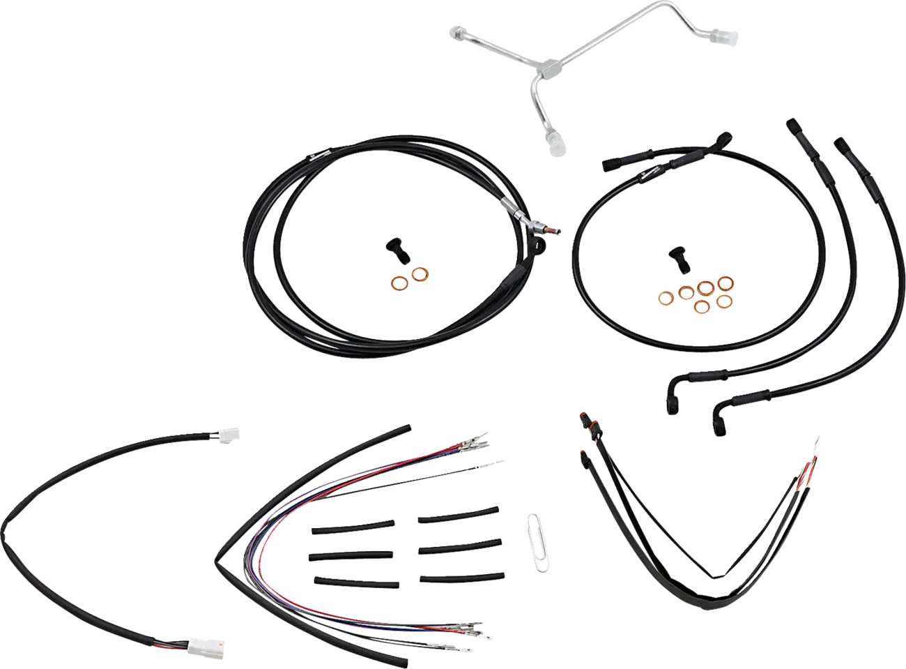 BURLY BRAND Complete Vinyl Cable/Line Kit for Ape Hangers