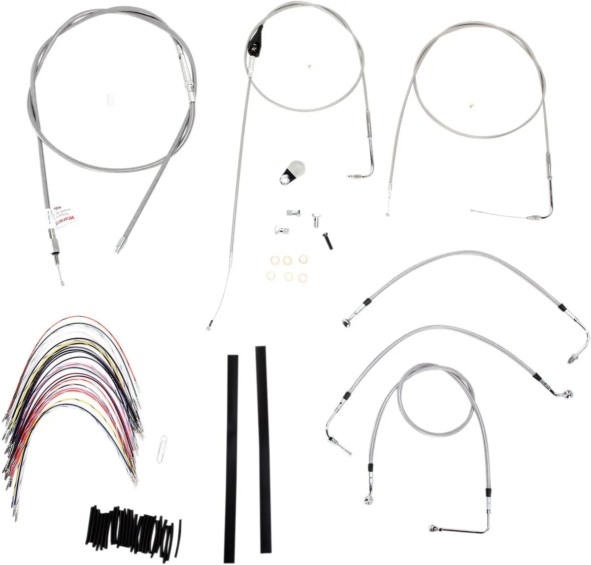 BURLY BRAND Stainless Braided Cable/Brake Line Kit for 16" Ape