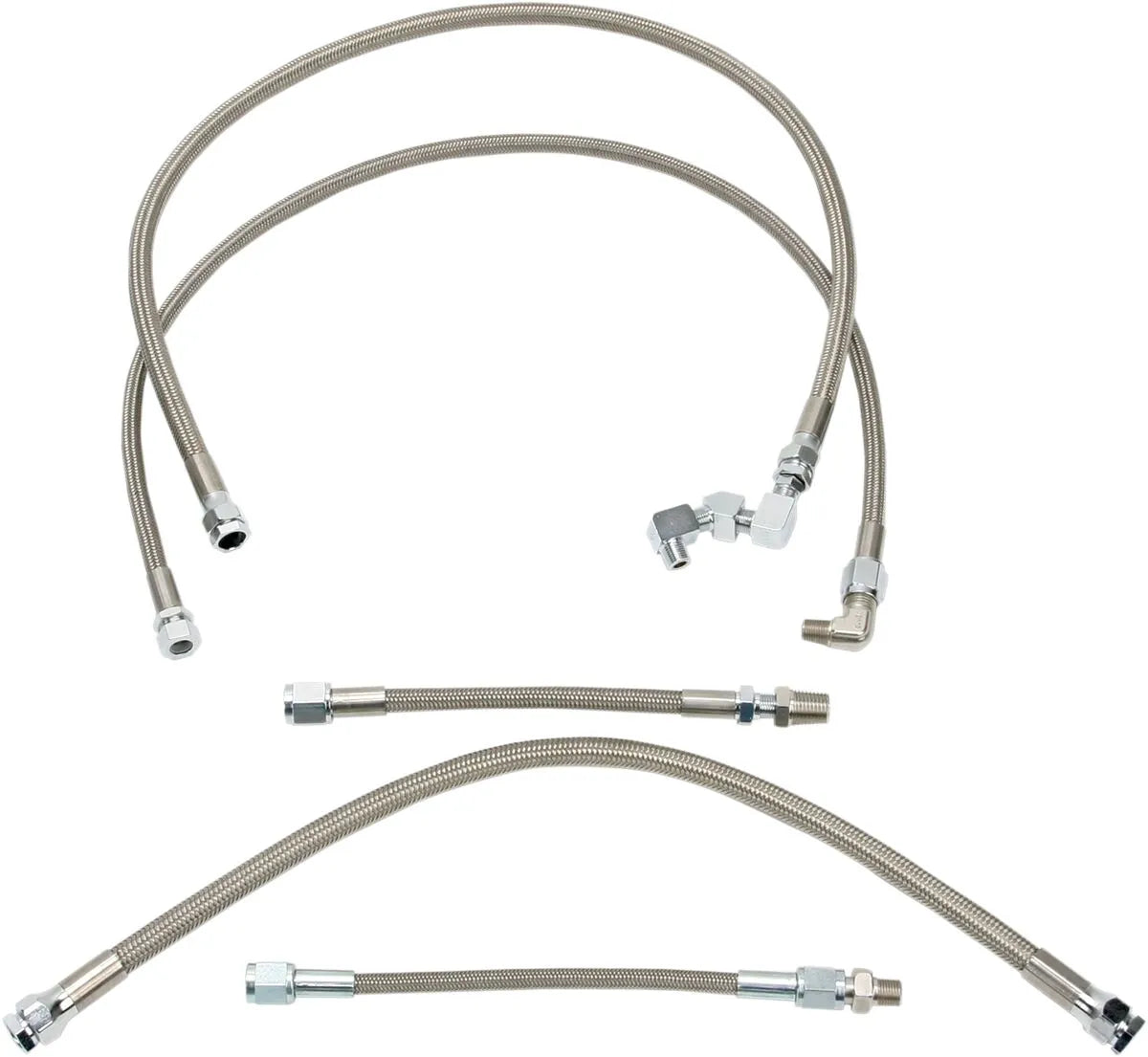 Drag Specialties Stainless Steel Braided Oil Line Kit