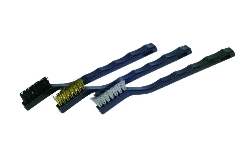 Bikeservice Black 3-Piece Detailing Brush Set 180mm (7")