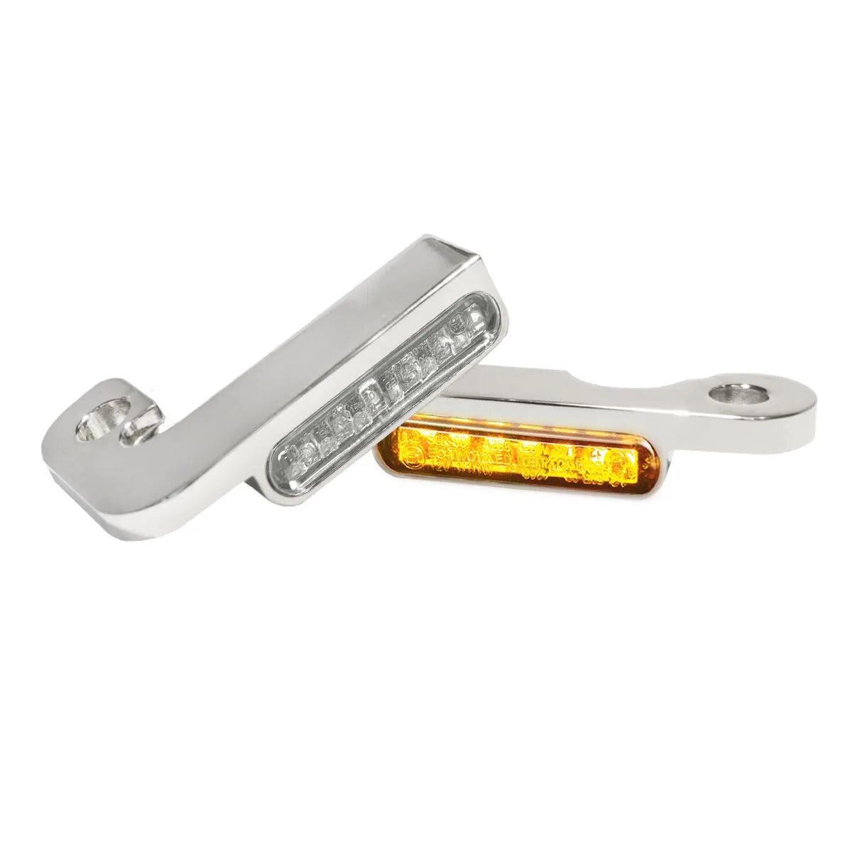 Heinz Bikes Led Handlebar Turn Signals - Chrome/natural