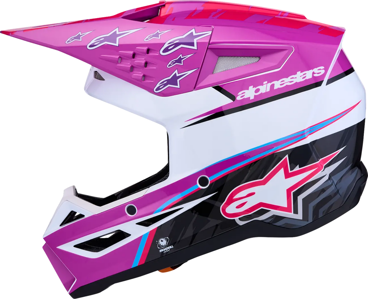 Alpinestars SM3 Falcon Helmet Purple/White/Pink