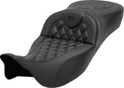 Saddlemen Roadsofa Seat - Black - For Harley Davidson