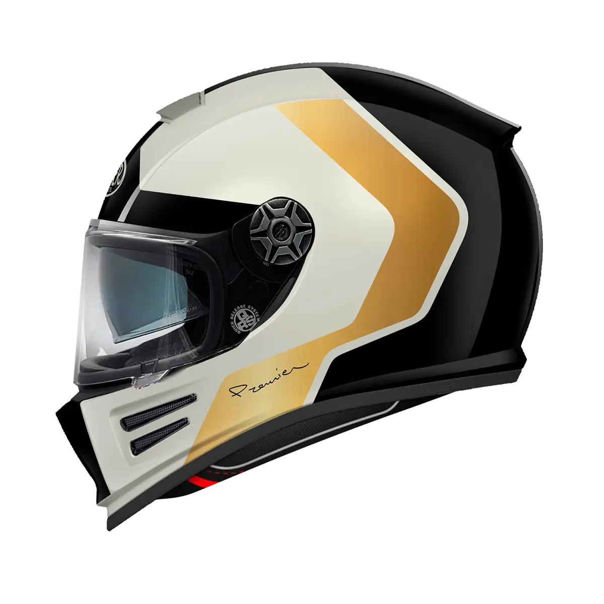 Premier Helmets Commander Gp Helmet Full Face Street Gold/white/black