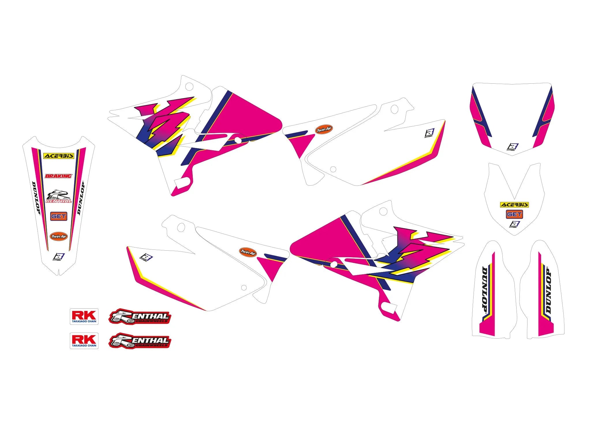 Blackbird Racing Retro Graphic Kit With Seat Cover Yamaha