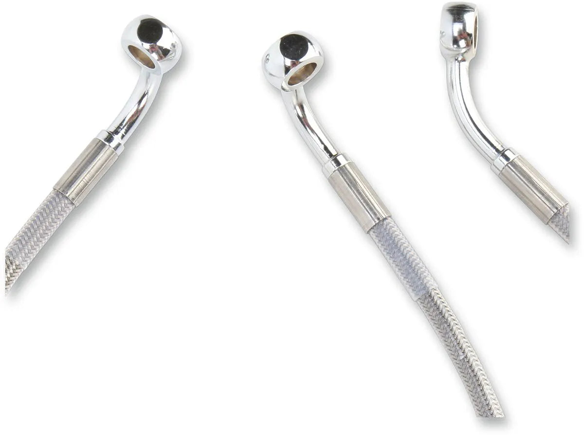 Drag Specialties Ekstra Lang Bremse Slange Kit - Rustfrit Stål