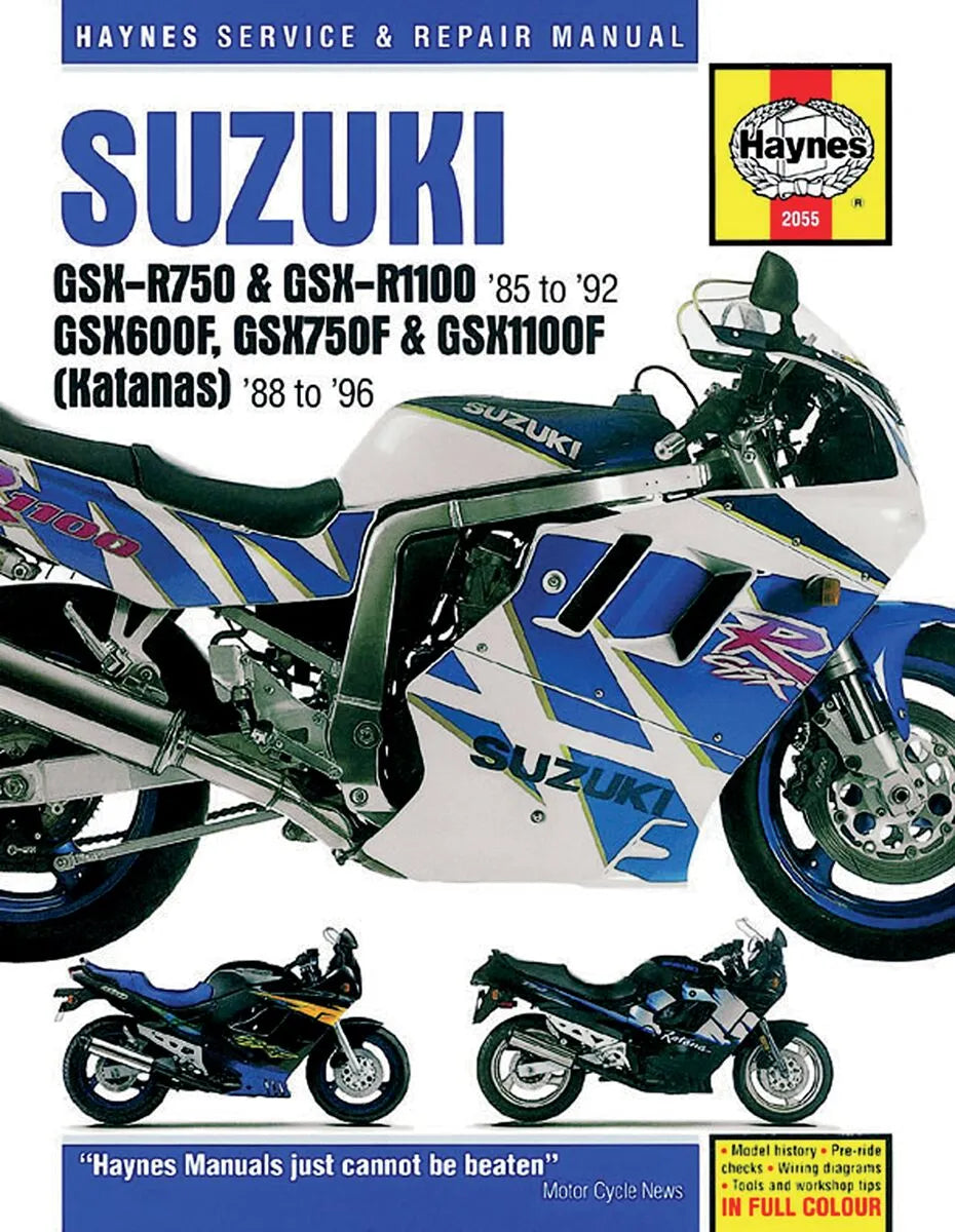 Haynes Repair Manual for Suzuki Katana GSX 600 F GSX-R 750