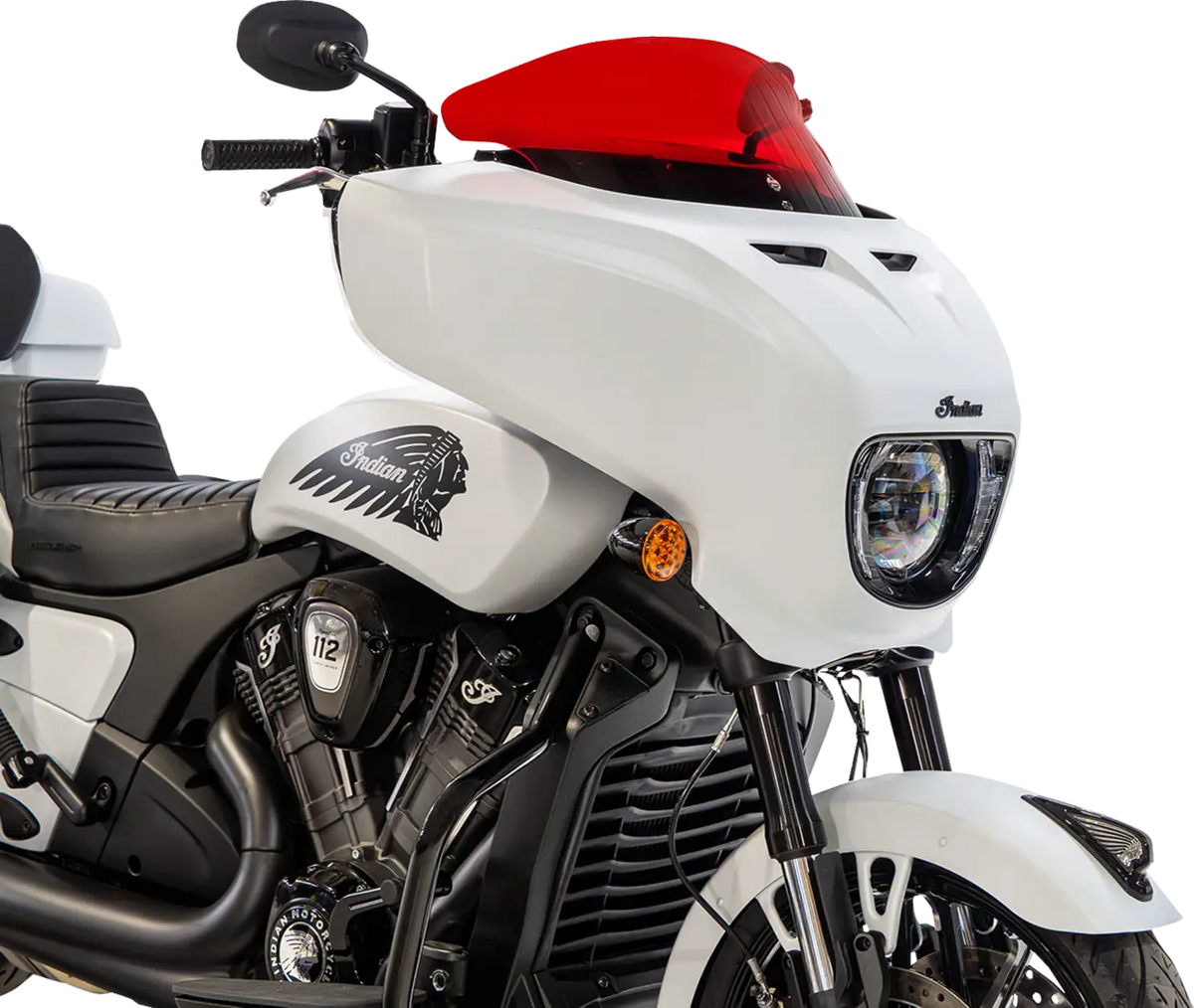 Klock Werks Kolor Flare Windshield 9" Red for Chieftain Powerplus