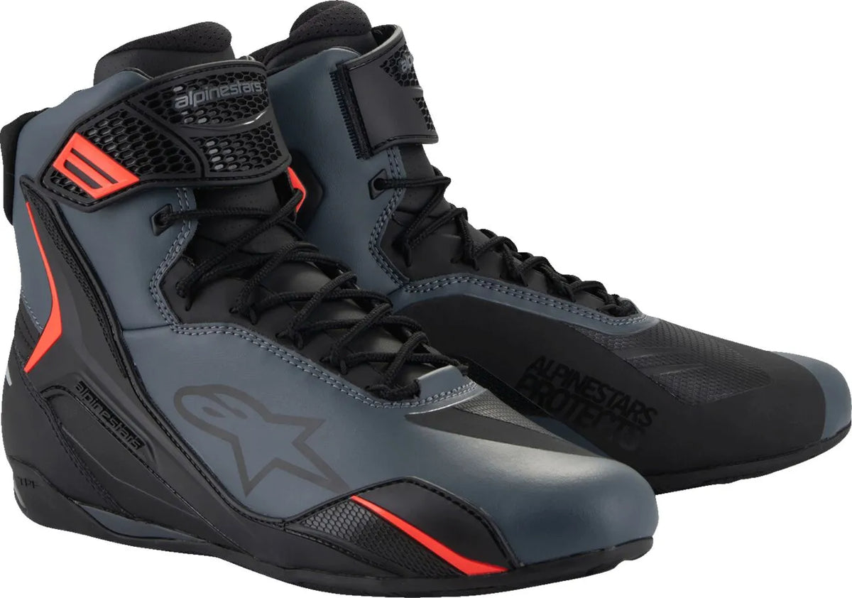 Alpinestars Faster V4 Riding Shoes Black Gray Red