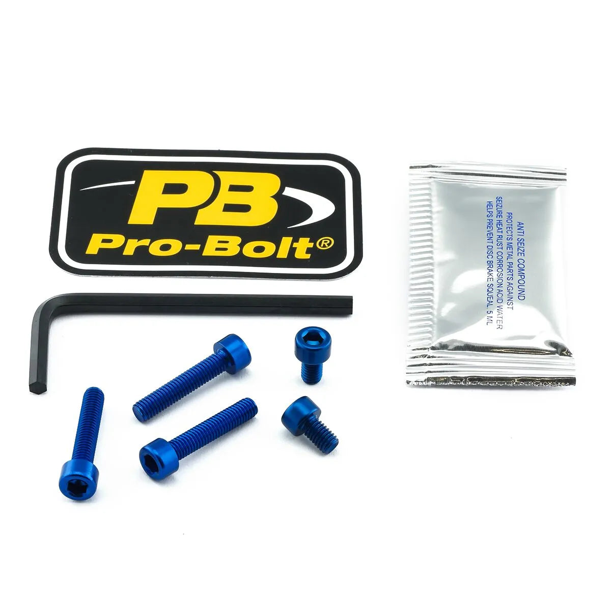 Pro Bolt Aluminium Fuel Cap Kit - Blue