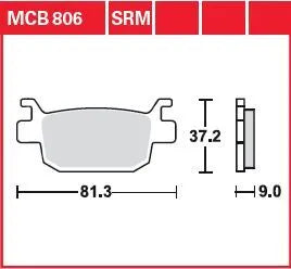 Trw Srm Series Sintered Scooter Brake Pads - Rear
