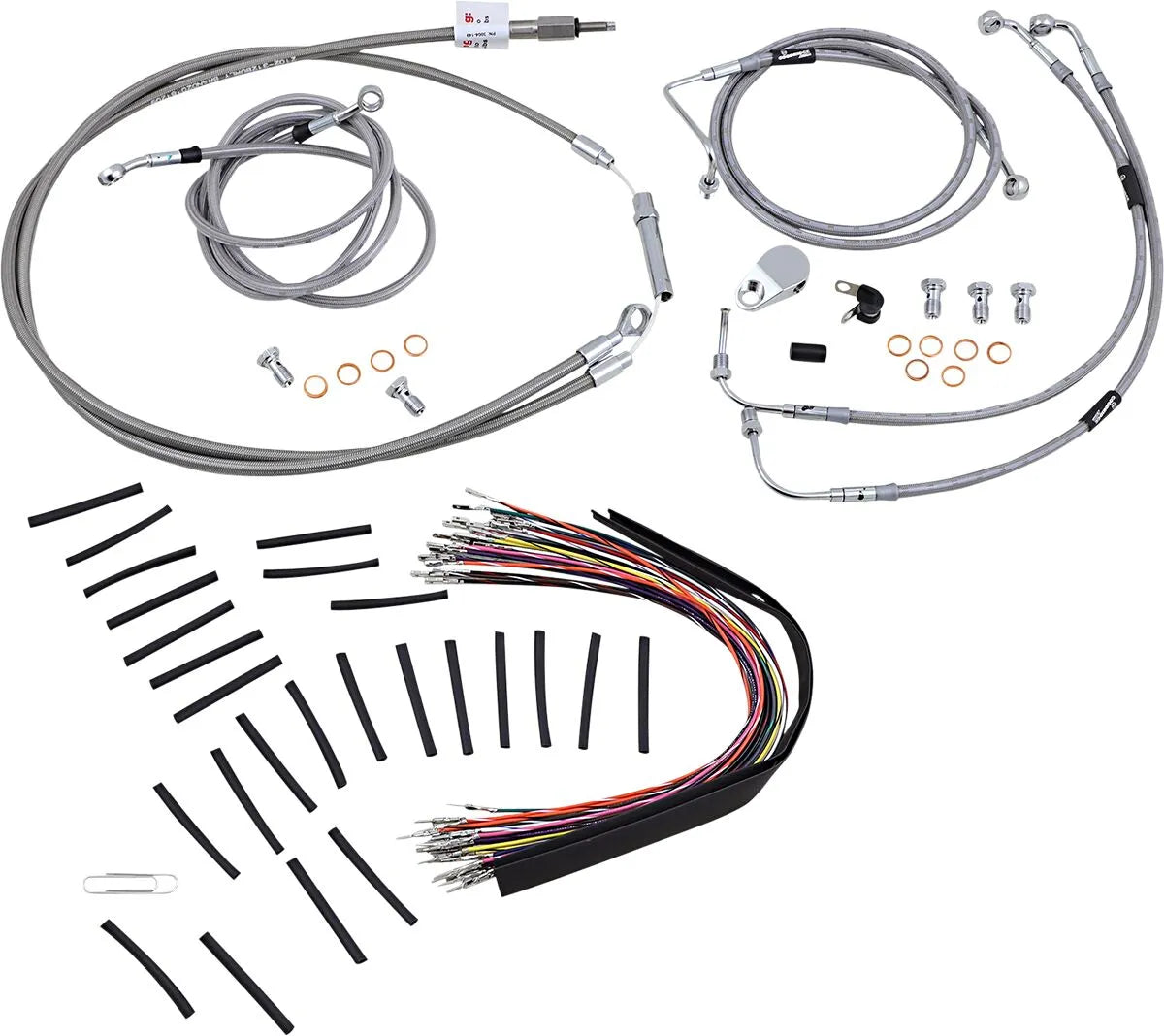 BURLY BRAND Stainless Braided Cable/Brake Line Kit for Ape