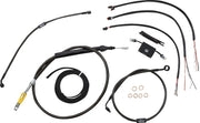 La Choppers Midnight Braided Handlebar Cable Kit for 15-17" Bars