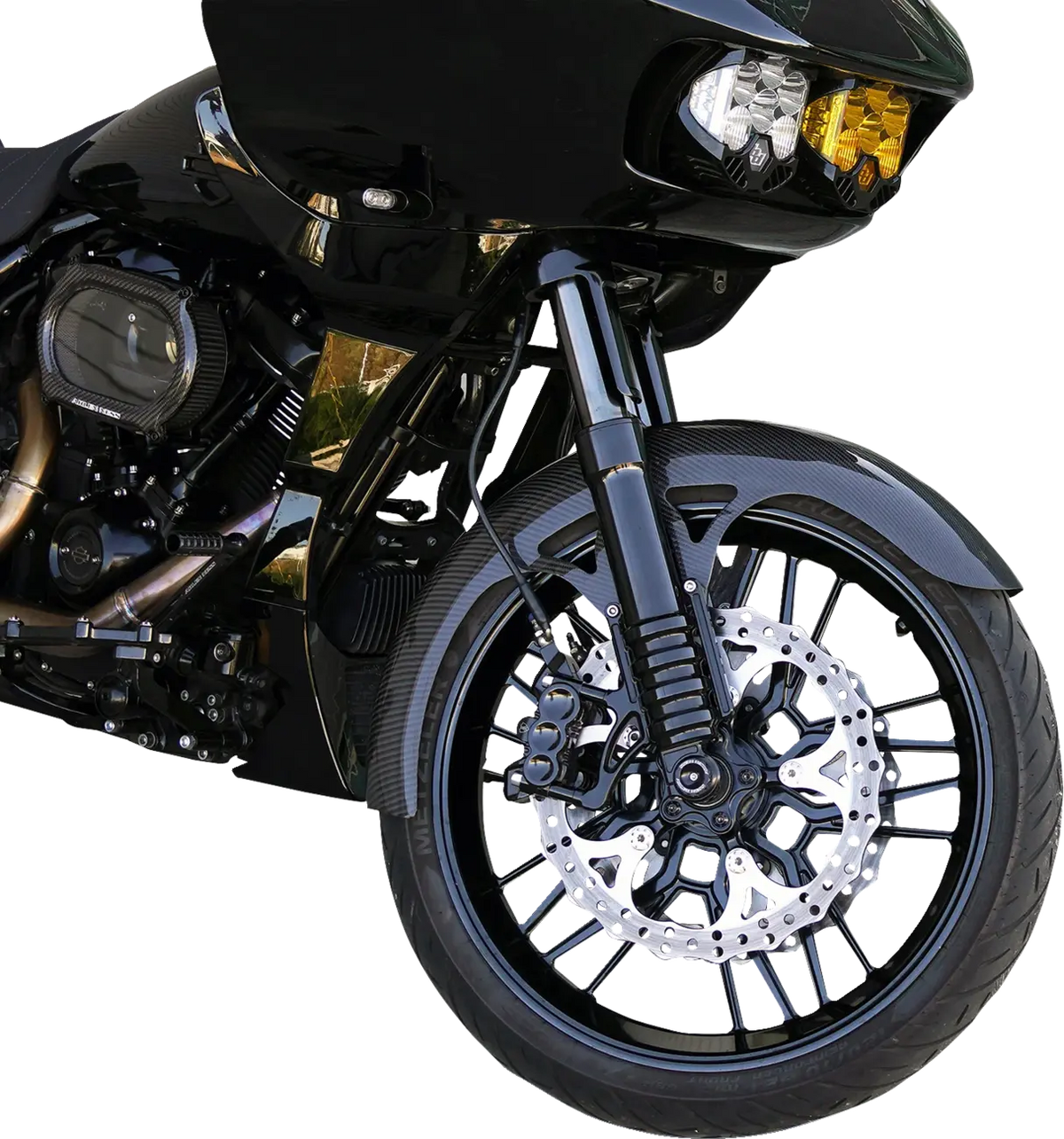 Arlen Ness Carbon Fiber Wrapper 21" Front Fender for Touring