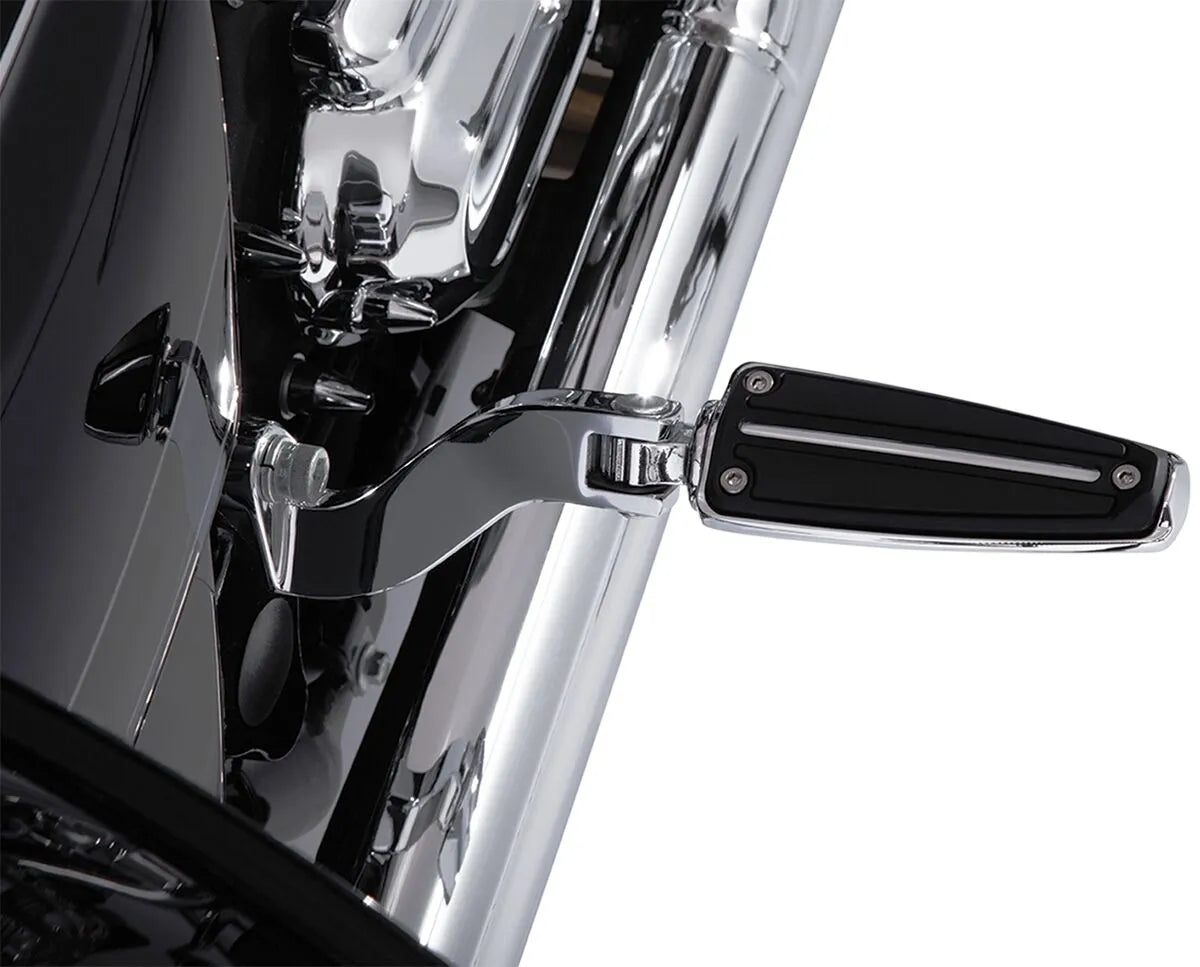Ciro Rail Foot Pegs - Chrome & Black