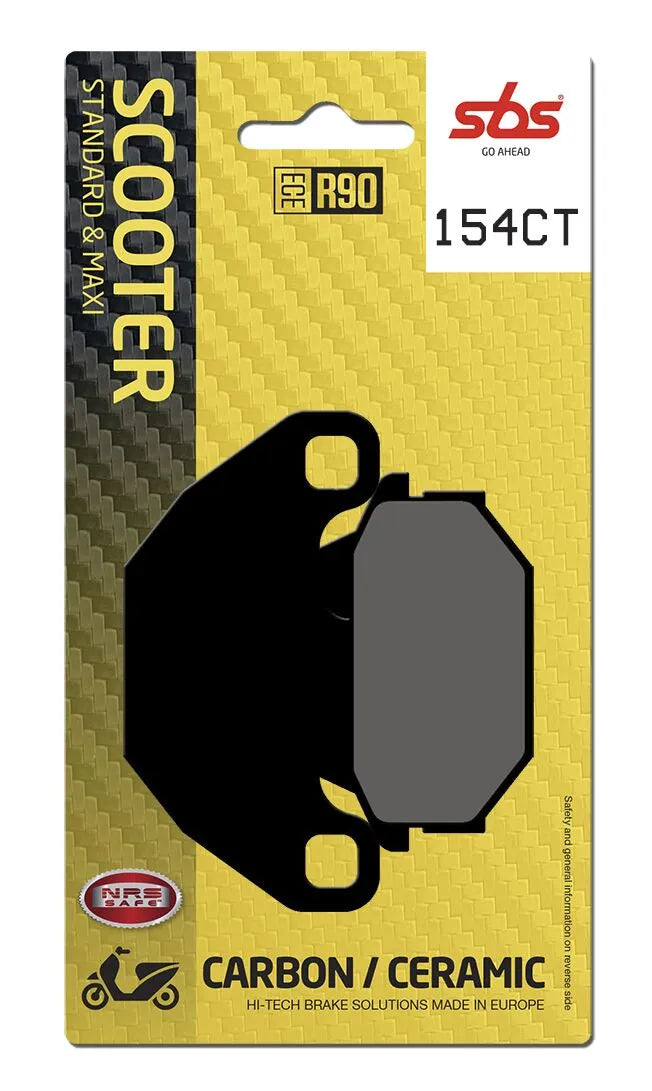 Sbs Ct Scooter Carbon Tech Organic Brake Pads Set - Front & Rear