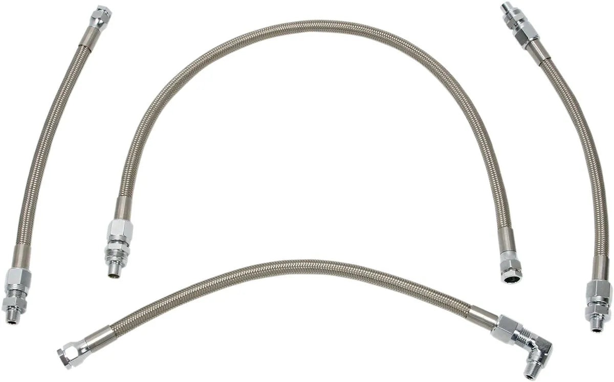 Drag Specialties Stainless Steel Braided Oil Line Kit