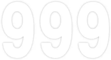 Factory Effex Pro Numbers Plate Graphic - White 9