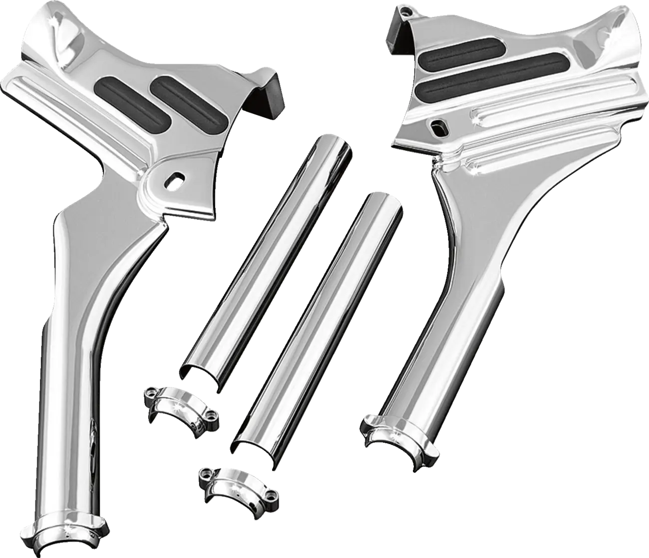 Kuryakyn Deluxe Neck Cover Kit Chrome Frame