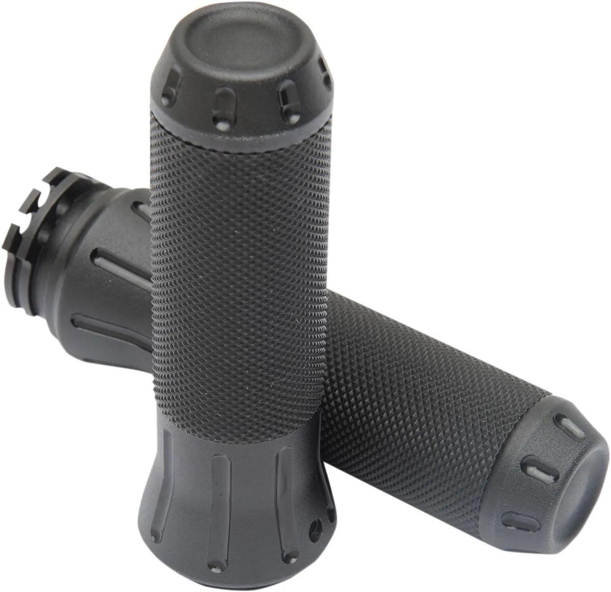 Drag Specialties Custom Grips - Black Anodized