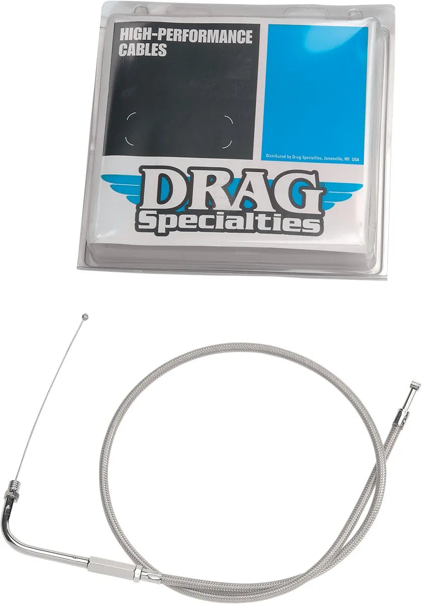 Drag Specialties Stainless Braided Idle Cable