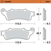 Moto-master Roadpro Sinter Brake Pad Front Sintered Metal - Front