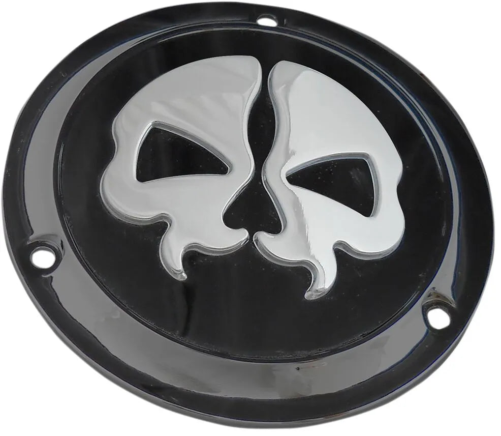Drag Specialties Split Skull Derby Cover - Black