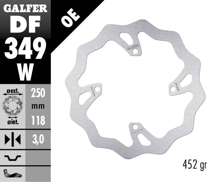 Galfer Wave Bremse Rotor 270mm Til Motorcykler - Foran