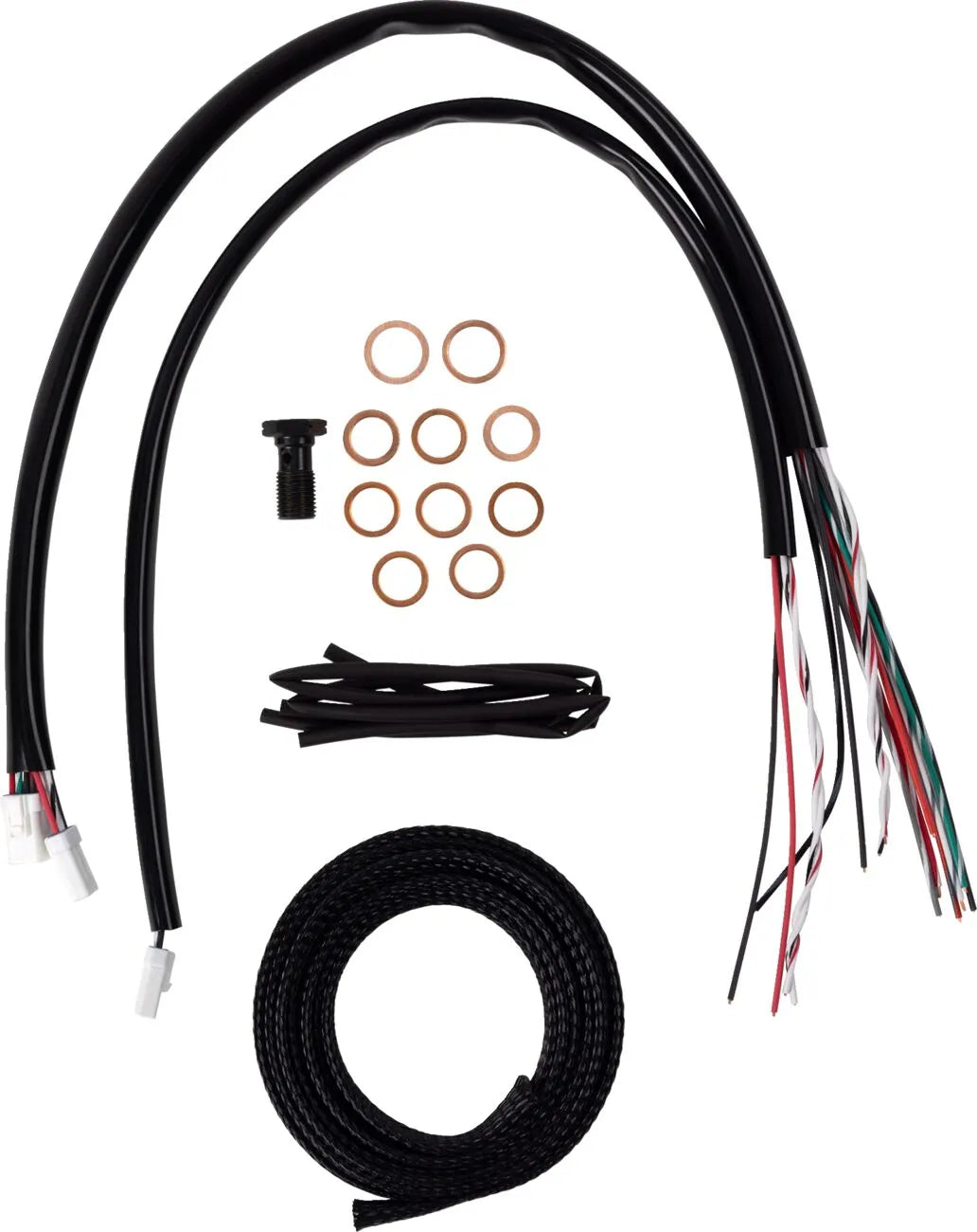 La Choppers Midnight Handlebar Cable/Brake Line Kit for 15"-17"