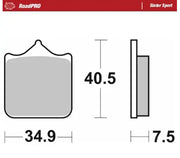 Moto-Master RoadPro Sinter Sport Front Brake Pads