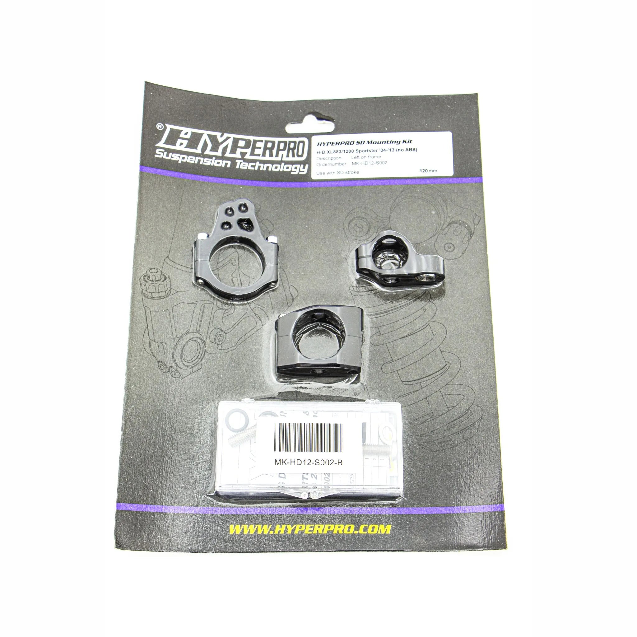 Hyperpro Steering Damper Mounting Kit Black